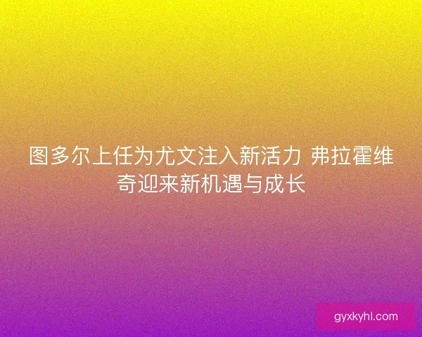 图多尔上任为尤文注入新活力 弗拉霍维奇迎来新机遇与成长